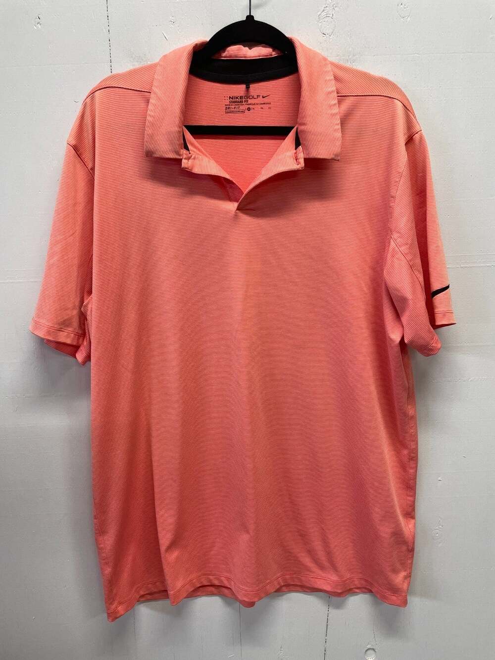 Nike Golf Men's Standard Fit Size XL Polo Orange Dri-Fit Golfing, Activewear